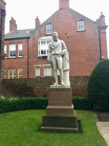 A statue of William Wilberforce, who was a pivotal figure in stopping slavery.
